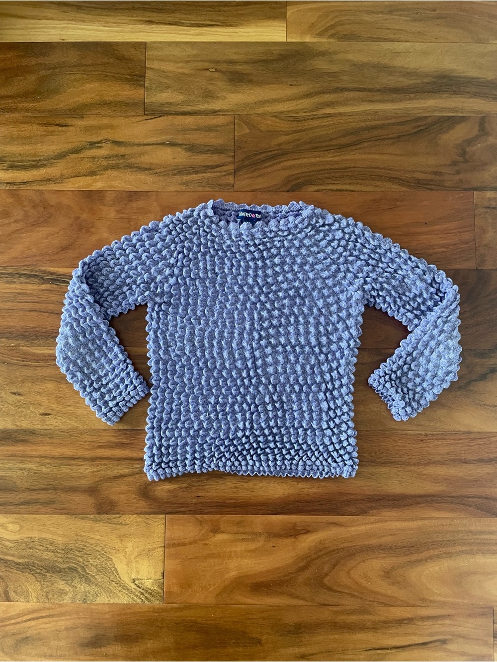 Y2K Shimmery Popcorn Long Sleeve Top